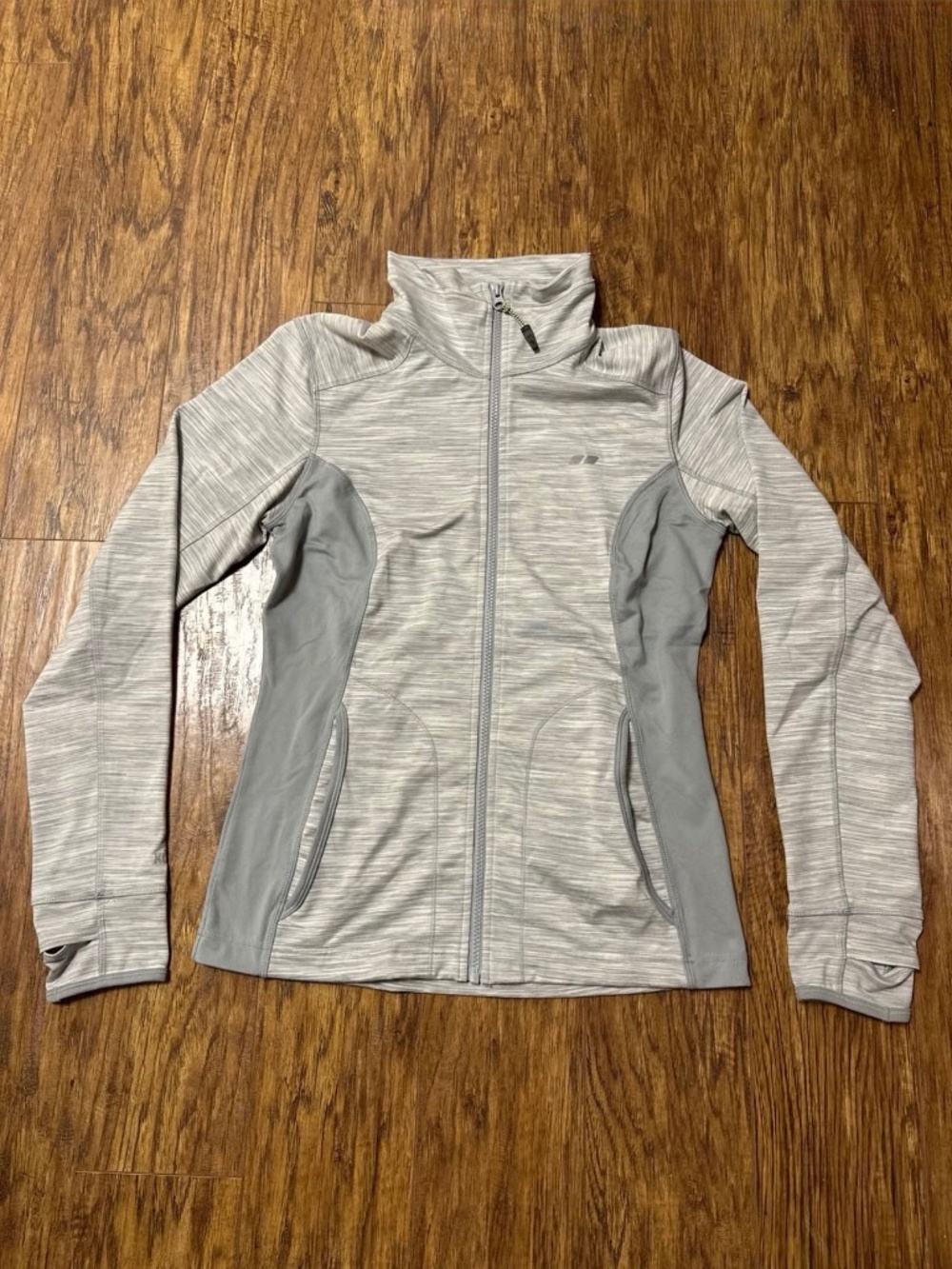 Koppen Athletic Full-Zip Running Jacket Spacedye Grey Size Small